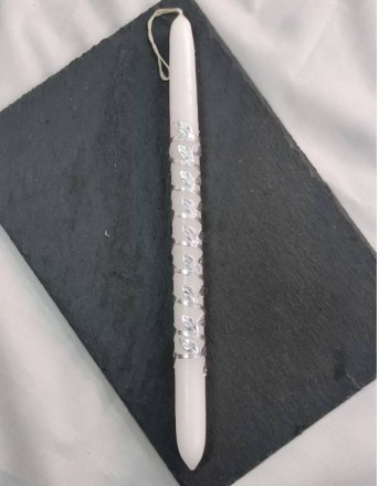 58  λαμπαδα φυλλα ασημι (1)